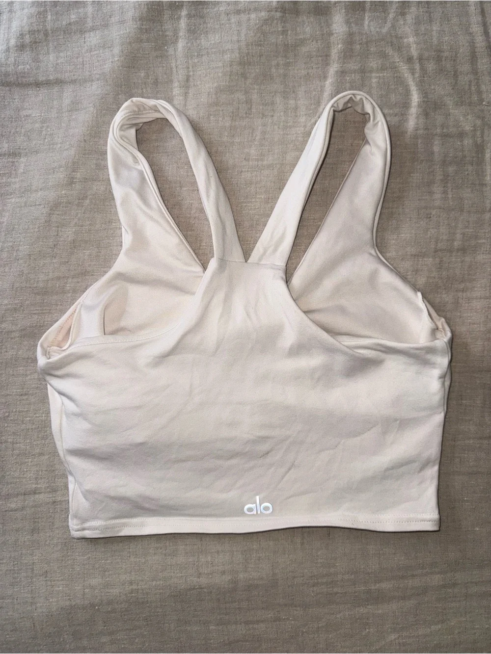 Alo Yoga Airbrush Real Bra Tank in White